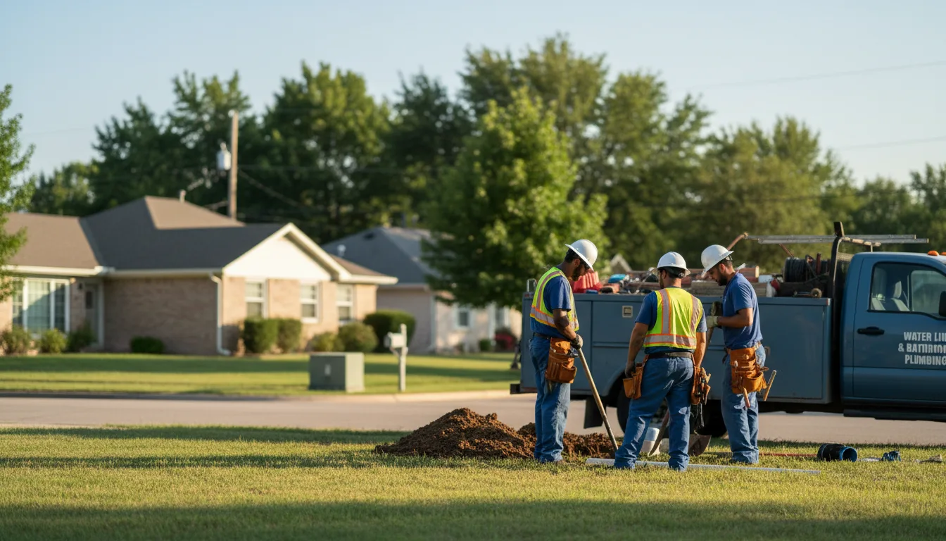 Residential water line and bathroom plumbing service in Springhill, LA